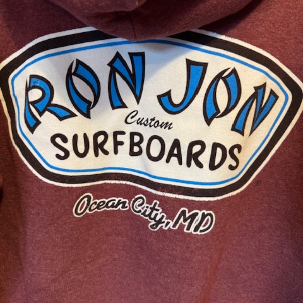 Ron Jon Surf Shop Maroon Hoodie Men's MED Sweatshirt‎ Surfboards Ocean City MD - Picture 8 of 12